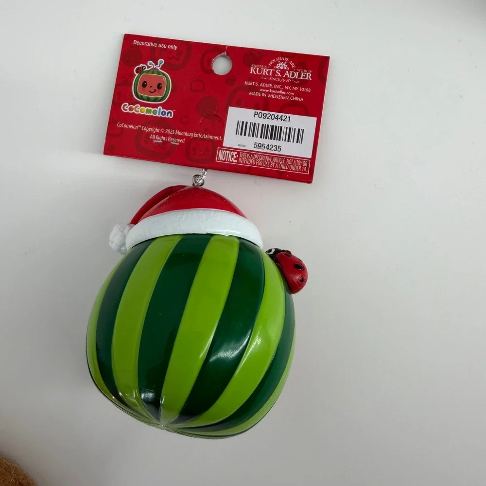 Cocomelon‎ Christmas Watermelon Ornament Kurt S Adler Holiday Decoration